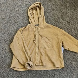 American Eagle Yellow Ribbed ButtonDown Sweater